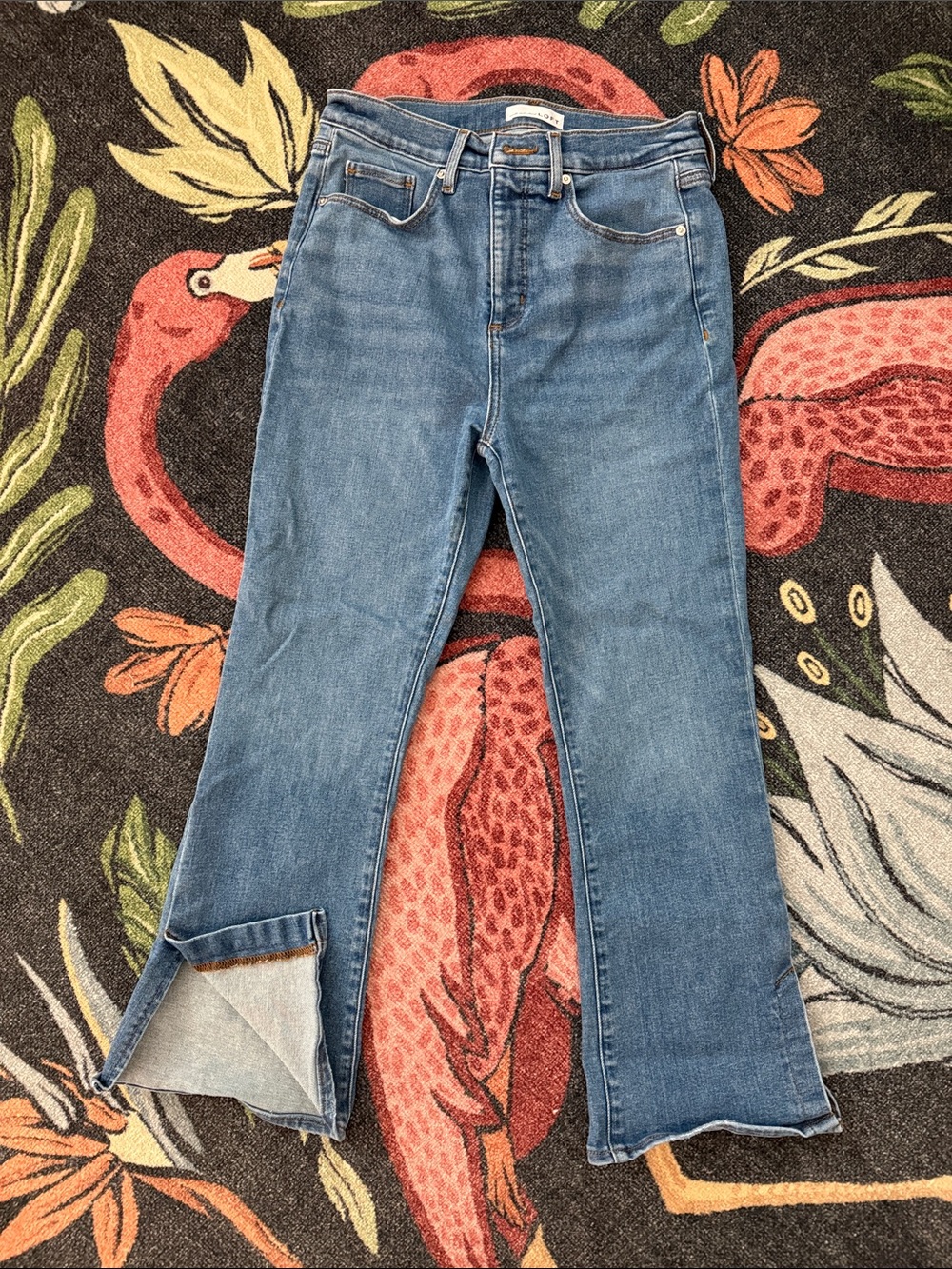 LOFT Women’s Blue Denim Split-Hem Jeans